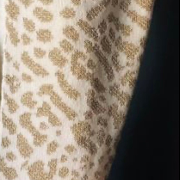 Calvin Klein Infinity Scarf Animal Print Soft Cream and Gold - Picture 2 of 10